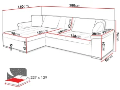 Hjørnesofa Comfivo Mica II (Zoya 01)