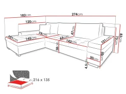 Hjørnesofa Comfivo Olivetum III (Magic Velvet 2216 + Magic Velvet 2216 + Magic Velvet 2217)
