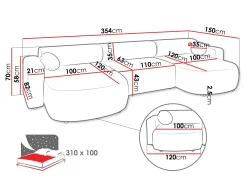 Hjørnesofa Comfivo Pullus I (Velo 623)