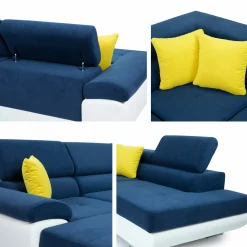 Hjørnesofa Comfivo Ruta IV (Uttario Velvet 2979 + Senegal 825)