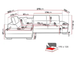Hjørnesofa Comfivo Ruta VII (Rinaldi 15 + Rinaldi 13)