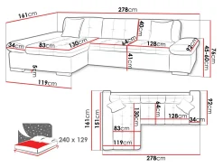 Hjørnesofa Comfivo Sanitas (Lux 06 + Lux 05)