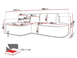 Hjørnesofa Comfivo Sensus (Coral 65)