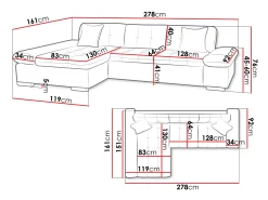 Hjørnesofa Comfivo Serenitas (Lux 06 + Lux 05)