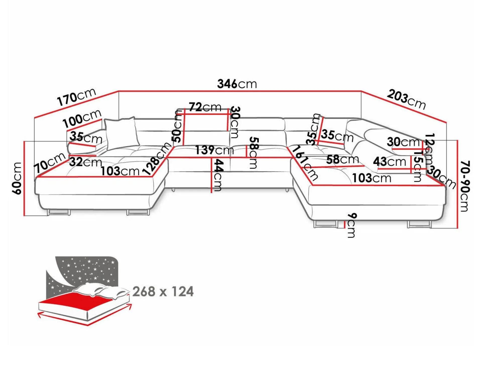 Hjørnesofa Comfivo Vinetum III (Manila 02)
