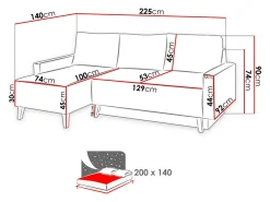 Hjørnesofa Delbene 127