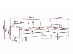 Hjørnesofa Dortesa 120 (Lincoln 03)