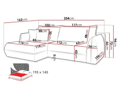 Hjørnesofa Ficas (Lima 16)