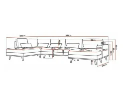 Hjørnesofa Floromo 101 (Monolith 37)