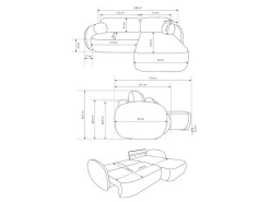 Hjørnesofa Kingston 140 (Abriamo 3)