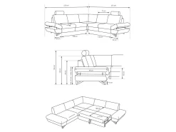 Hjørnesofa Kingston 168 (Avra 18)