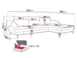 Hjørnesofa Lincoln 173 (Barrel 03)