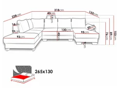 Hjørnesofa Lincoln 184 (Barrel 03)