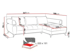 Hjørnesofa Lincoln 154 (Inari 72)