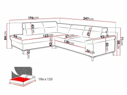 Hjørnesofa Lincoln 168 (Lars 62)