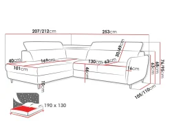 Hjørnesofa Lincoln 177 (Neve 13)