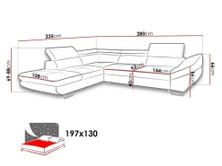 Hjørnesofa Lincoln 122 (Soro 97)