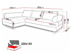 Hjørnesofa Lincoln 171 (Zetta 305)