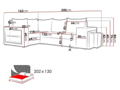 Hjørnesofa Muncie 103 (Mikrofaza 0014 + Mikrofaza 0027)