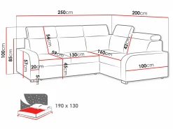 Hjørnesofa Ovos III (Crown 15)