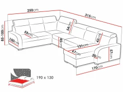 Hjørnesofa Ovos IV (Crown 18)