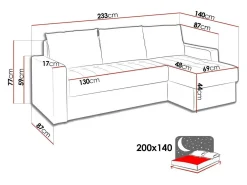 Hjørnesofa Providence 103 (Bahama 08 + Bahama 33)