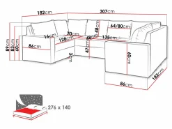 Hjørnesofa Providence 145 (Loca 21)