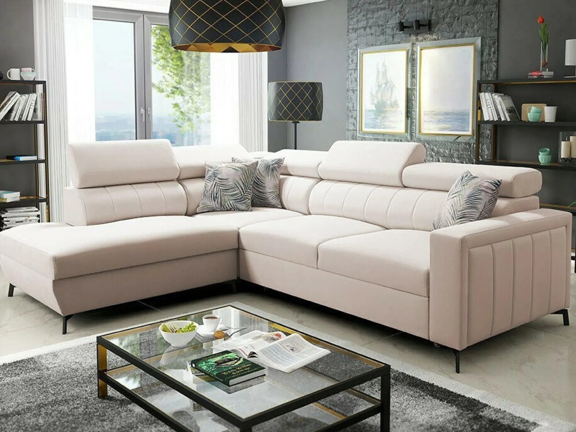 Hjørnesofa Sarasota 147 (Mono 231 + Botanical 36)