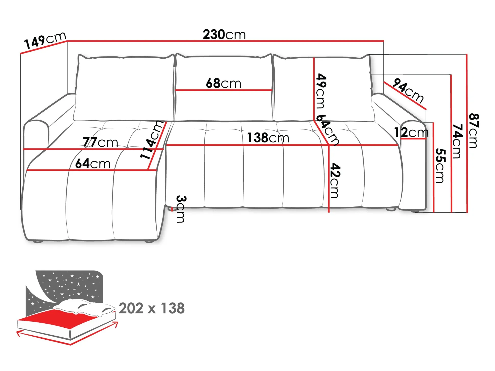 Hjørnesofa Specio (Polo 872)