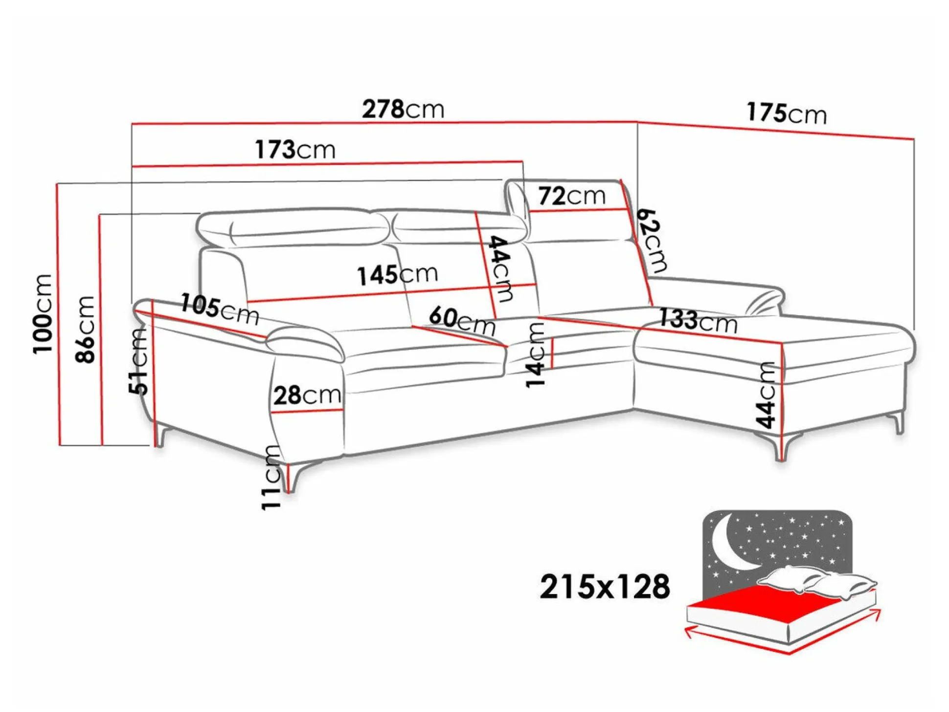 Hjørnesofa Temple 117