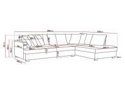 Hjørnesofa Tivsoe 105 (Storm 02)