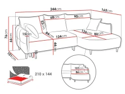Hjørnesofa TrendyNest Ocelis (Onega 02)