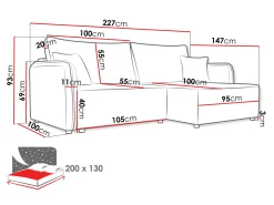 Hjørnesofa TrendyNest Turtura (Velo 621)