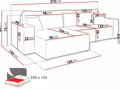 Hjørnesofa Vespes II (Poso 100)