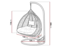 Hængestol Comfivo Audos (Grå + Lys grå)