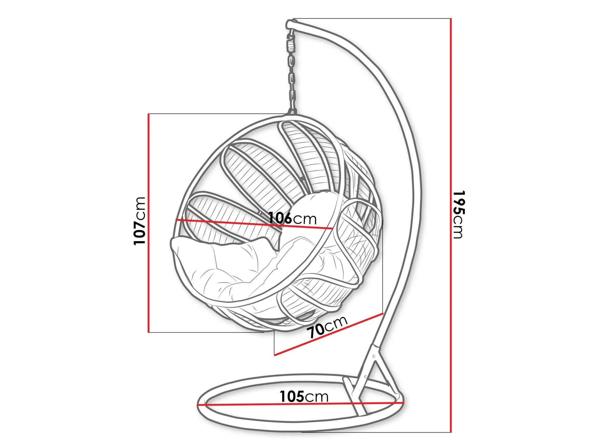 Hængestol Comfivo Ingenium (Mørkegrøn + Grøn)