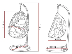 Hængestol Comfivo Undtudo (Mørkegrå + Grå)