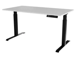 Hæve-sænkebord Charlotte 195 (Hvid + Sort)