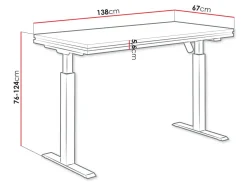 Hæve-sænkebord Tucson 170 (Artisan eg + Mat sort)