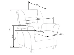 Hvilestol Houston 848 (Blå + Bøg)