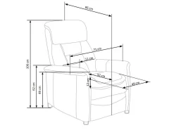 Hvilestol Houston 1030 (Grå)