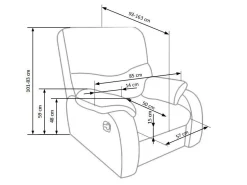 Hvilestol Houston 564 (Sort)