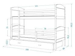 Køjeseng Aurora 101 (Fyrretræ)