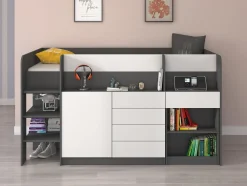 Køjeseng Gilroy 116 (Grafit + Hvid)