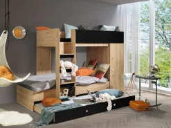 Køjeseng Hartford 360 (Artisan eg + Sort)