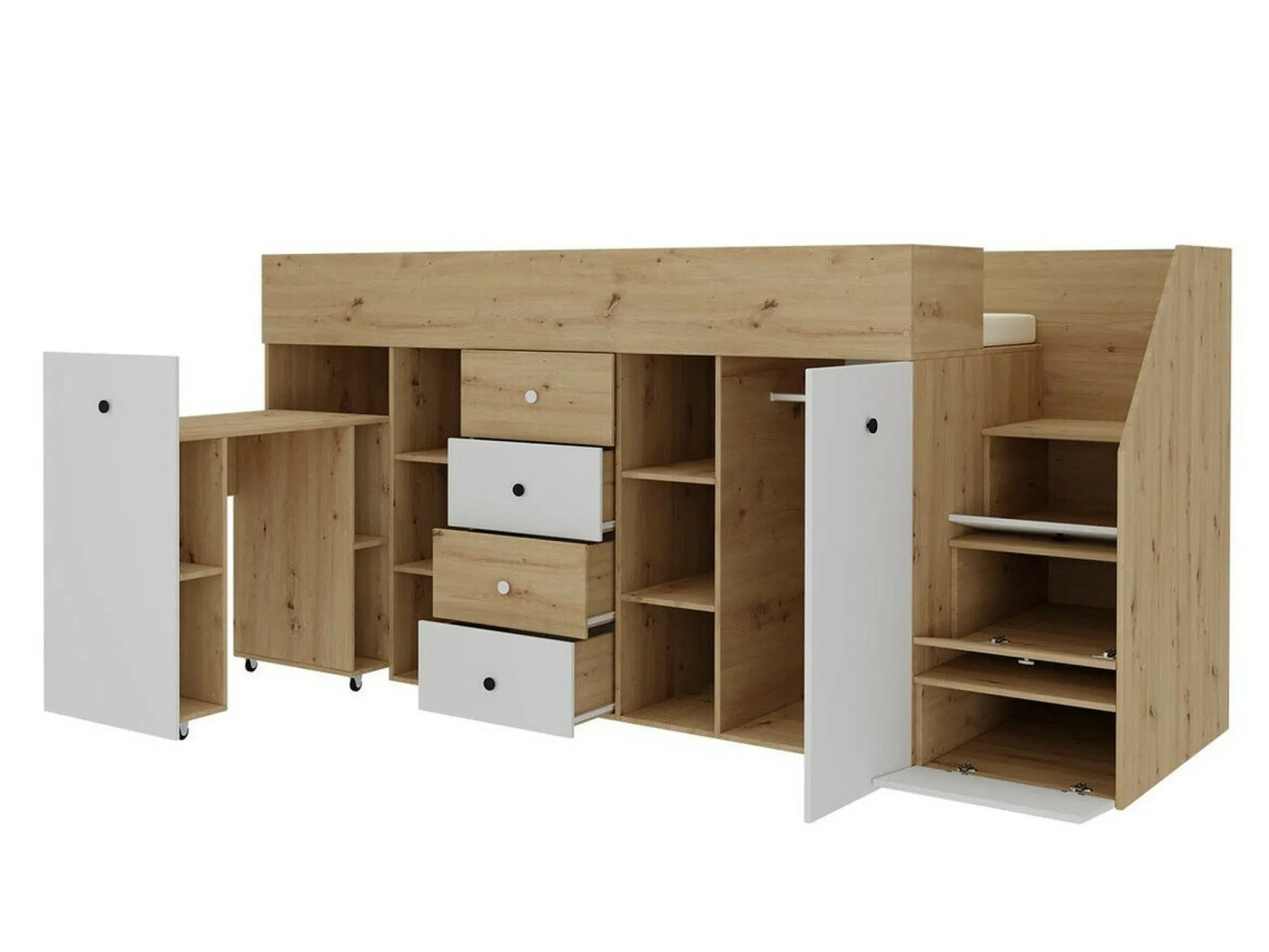 Køjeseng Hartford 361 (Artisan eg + Hvid)