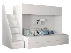 Køjeseng Hartford 356 (Hvid + Glansfuld hvid)