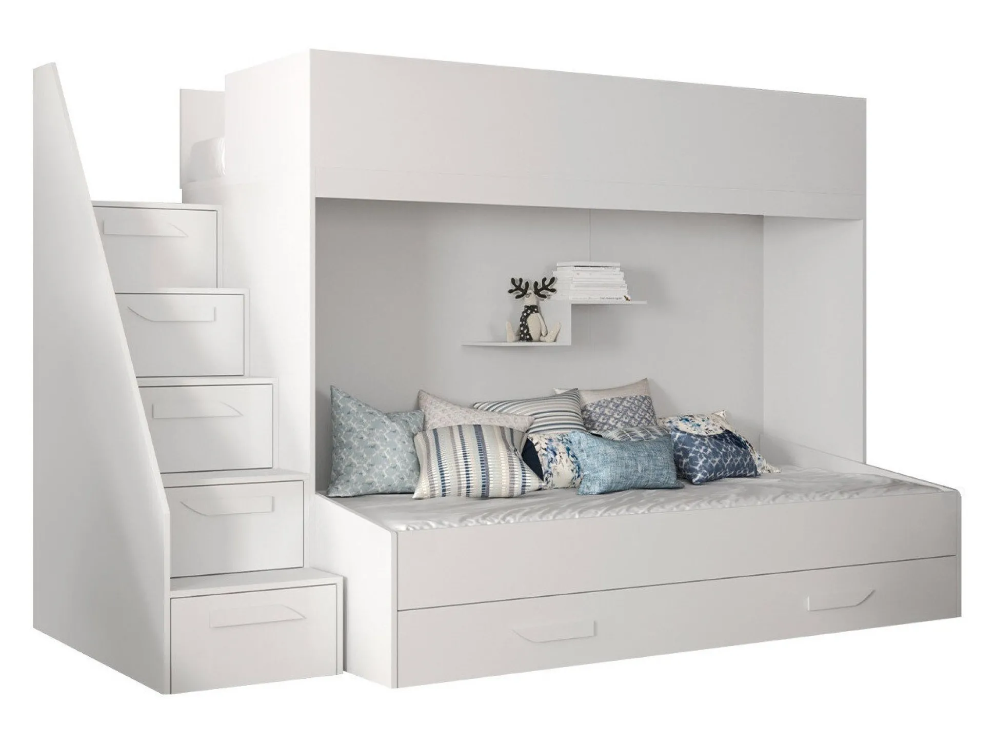 Køjeseng Hartford 356 (Hvid + Glansfuld hvid)