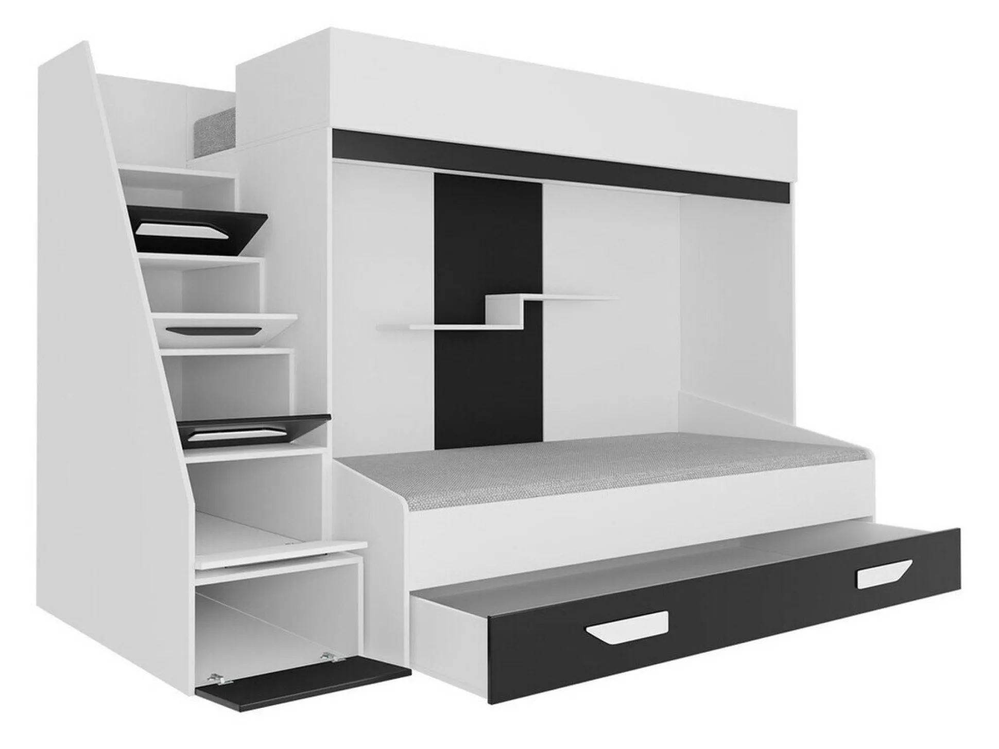 Køjeseng Hartford 356 (Hvid + Glansfuld hvid)