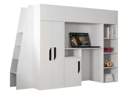 Køjeseng Hartford 355 (Hvid + Glansfuld hvid + Sort)